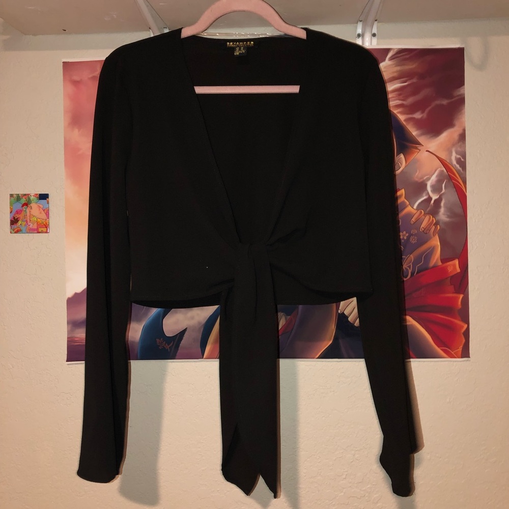 NEW black tie crop top
